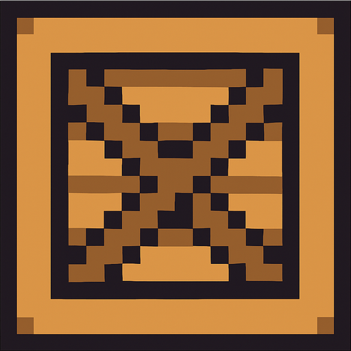 Box 2d pixilated topdown.
In-Game asset.  2d.  High contrast.  No shadows