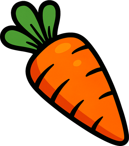 Havuç.
In-Game asset.  2d.  High contrast.  No shadows