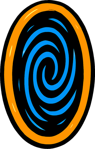 Video game 2D Portal image.
In-Game asset.  2d.  High contrast.  No shadows