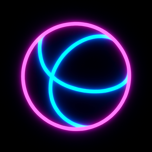 Neon ball.
In-Game asset.  2d.  High contrast.  No shadows
