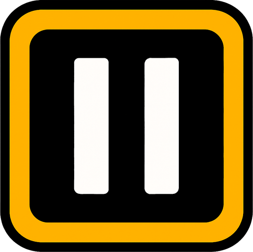 pause icon.
In-Game asset.  2d.  High contrast.  No shadows
