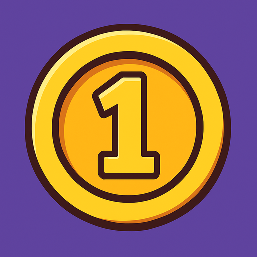 Coin.
In-Game asset.  2d.  High contrast.  No shadows