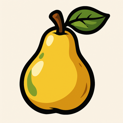 Pear.
In-Game asset.  2d.  High contrast.  No shadows