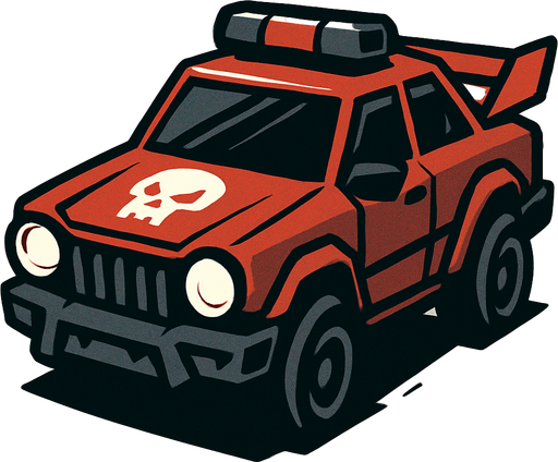 ENEMY CAR.
In-Game asset.  2d.  High contrast.  No shadows