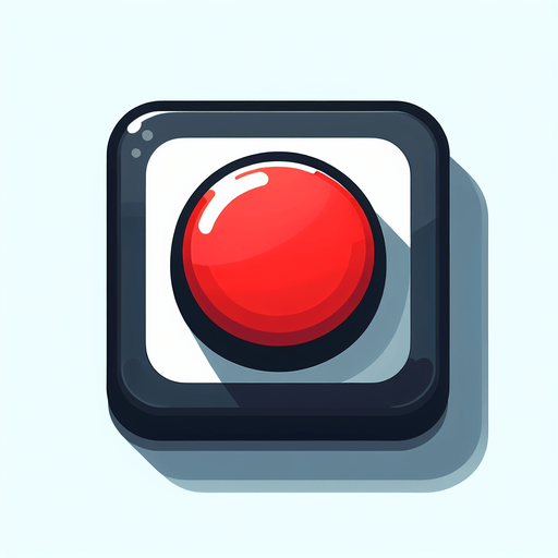 kırmızı buton.
Single Game Texture.  In-Game asset.  2d.  Blank background.  High contrast.  No shadows