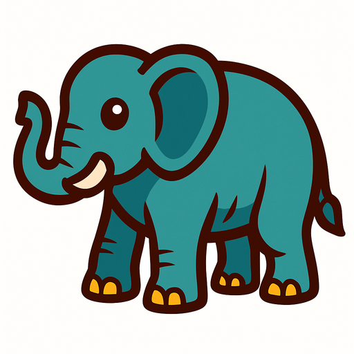 Elephant.
In-Game asset.  2d.  High contrast.  No shadows