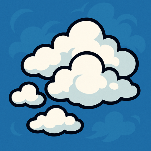 cloudy.
In-Game asset.  2d.  High contrast.  No shadows