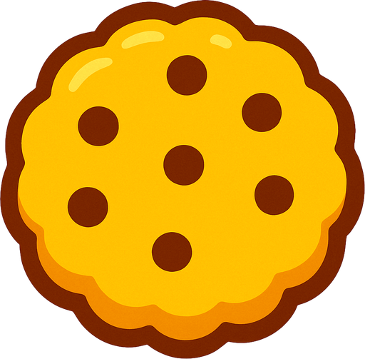 yellow cookie.
In-Game asset.  2d.  High contrast.  No shadows