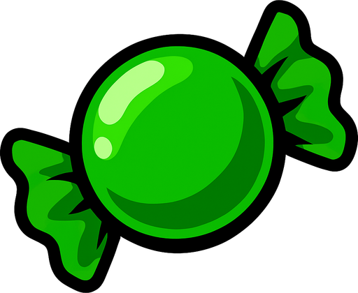 candy_green.
In-Game asset.  2d.  High contrast.  No shadows