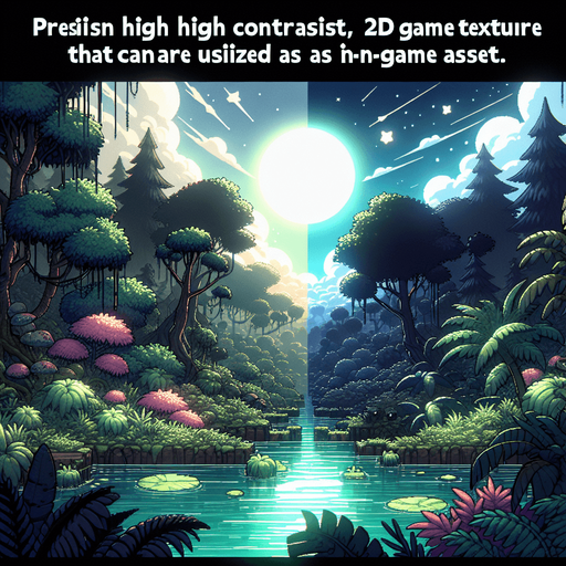 nighttime scene or a different landscape altogether, such as a forest, desert, or underwater setting. The choice of `bg2` would depend on the narrative or progression of the game, offering variety and enhancing the player's experience by changing the visual context as they advance..
Single Game Texture.  In-Game asset.  2d.  Blank background.  High contrast.  No shadows