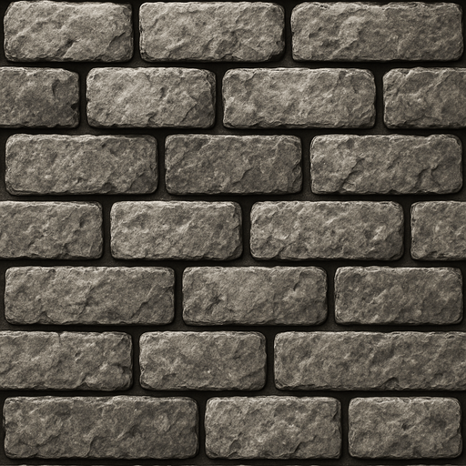 realistic stone brick wall.
In-Game asset.  2d.  High contrast.  No shadows