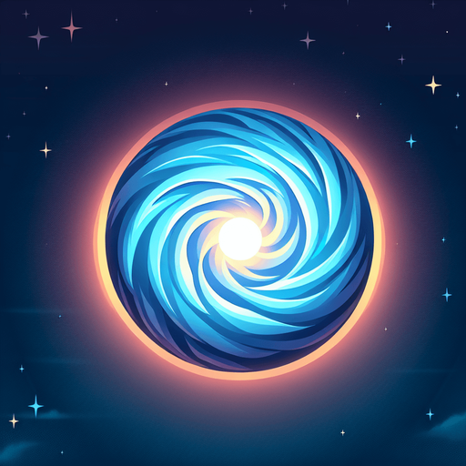 neutron star, pulsar.
Single Game Texture. In-Game asset. 2d. Blank background. High contrast. No shadows.