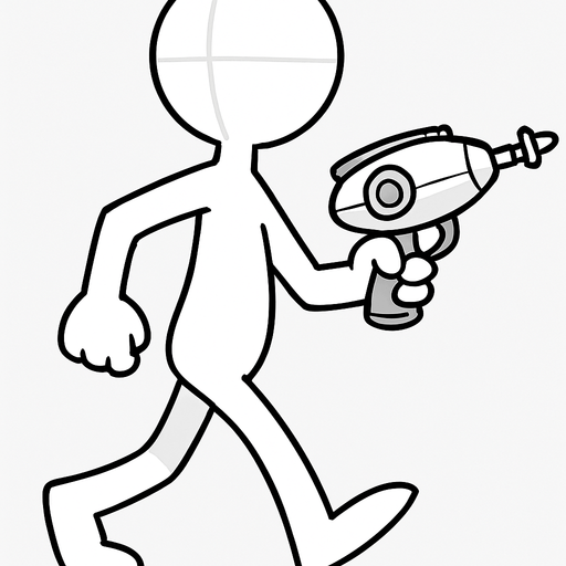 Add alien laser gun in hand