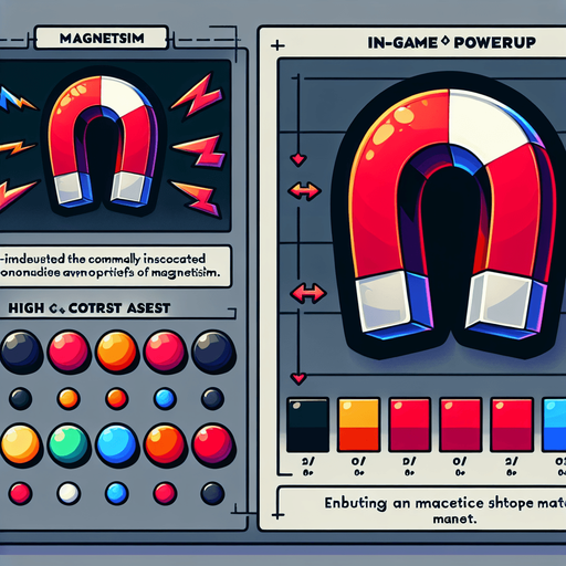 Powerup magnetic asset.
Single Game Texture.  In-Game asset.  2d.  Blank background.  High contrast.  No shadows
