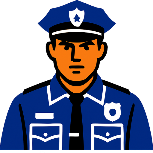 police.
In-Game asset.  2d.  High contrast.  No shadows