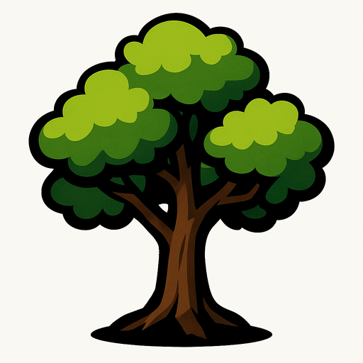 Tree.
In-Game asset.  2d.  High contrast.  No shadows
