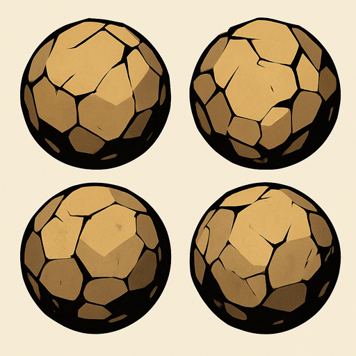 Pack of rocks shots.sphere.
In-Game asset.  2d.  High contrast.  No shadows