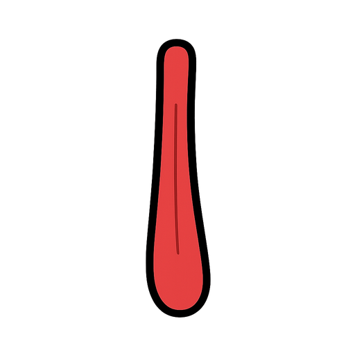 red tongue. No background. Transparent background. Blank background. No shadows. 2d. In-Game asset. flat