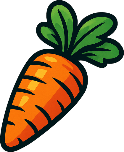 Havuç.
In-Game asset.  2d.  High contrast.  No shadows