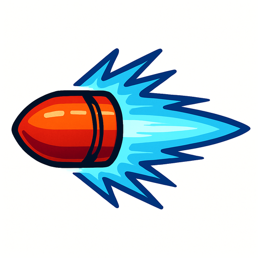 ışın mermisi.
In-Game asset.  2d.  High contrast.  No shadows