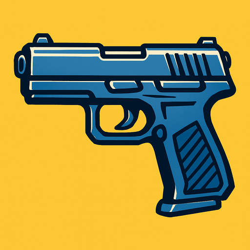 Gun.
In-Game asset.  2d.  High contrast.  No shadows
