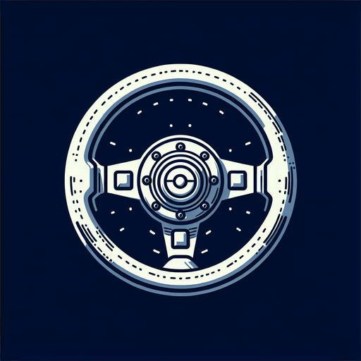 round car steering wheel.
Single Game Texture. In-Game asset. 2d. Blank background. High contrast. No shadows.