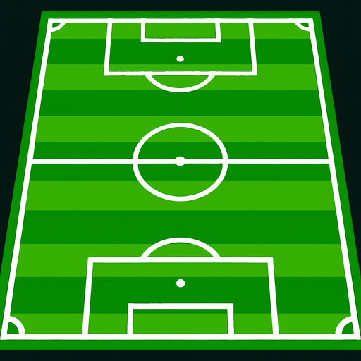 soccer field 2d ingame asset high contrast no shadows.
In-Game asset.  2d.  High contrast.  No shadows