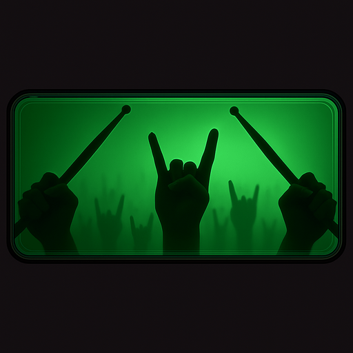 add drum sticks held on both sides