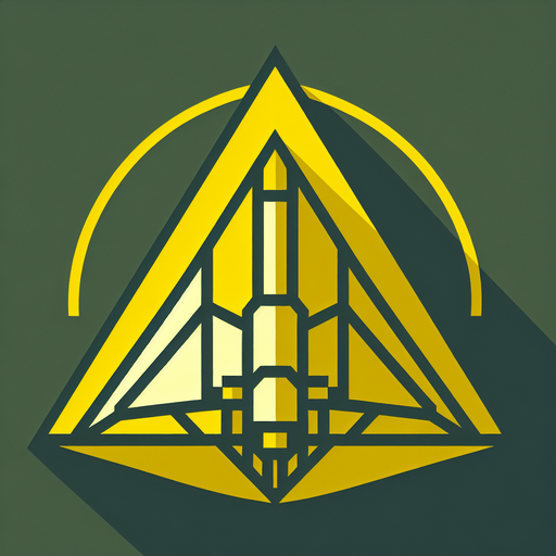 triangular space ship, yellow/green.
Single Game Texture.  In-Game asset.  2d.  Blank background.  High contrast.  No shadows