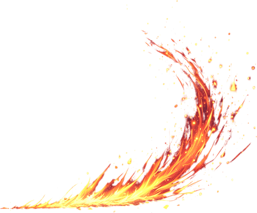 Fire partical trail.
Single Game Texture. In-Game asset. 2d. Blank background. No shadows.