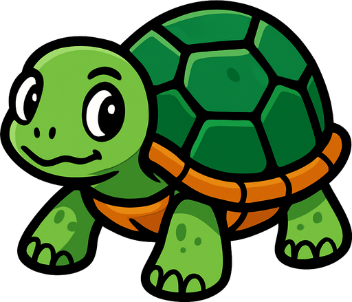 Turtle.
In-Game asset.  2d.  High contrast.  No shadows