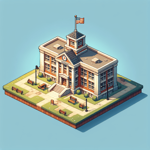 school.
Single Game Texture. In-Game asset. 2d. Blank background. High contrast. No shadows.