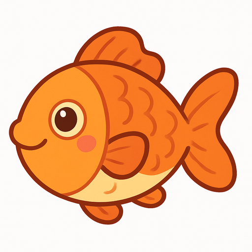tatlı balık görseli. No background. Transparent background. Blank background. No shadows. 2d. In-Game asset. flat