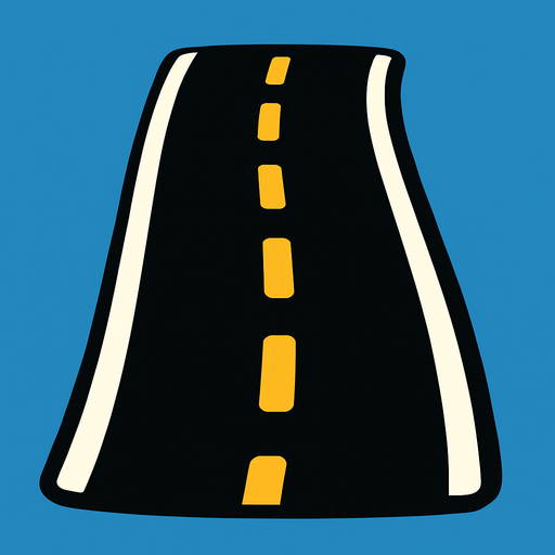 road.
In-Game asset.  2d.  High contrast.  No shadows