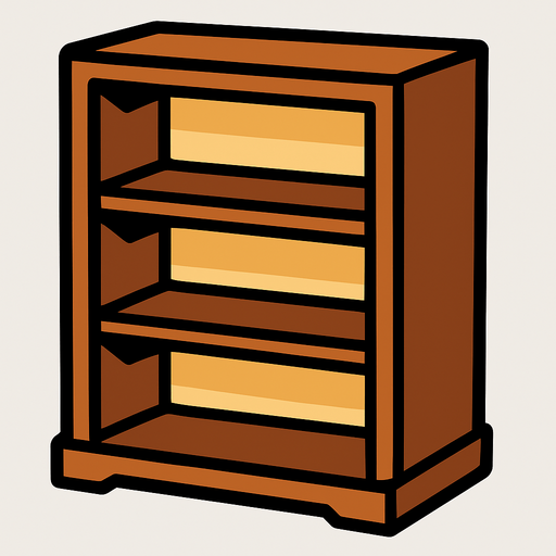 Shelf.
In-Game asset.  2d.  High contrast.  No shadows
