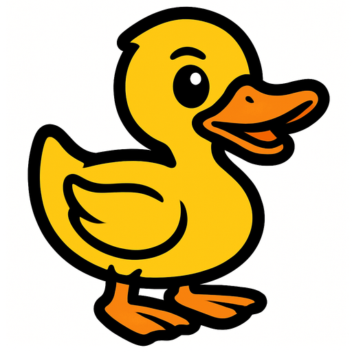 Duck.
In-Game asset.  2d.  High contrast.  No shadows