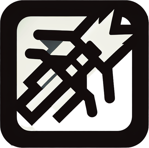 weapon power up icon.
Single Game Texture. In-Game asset. 2d. Blank background. High contrast. No shadows.