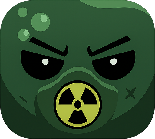 Bunun hiç birşey ni değiştirme sadece rengini koyu yeşil ve açık yeşil nükleer işareti koy ve arkaplanı olmasın