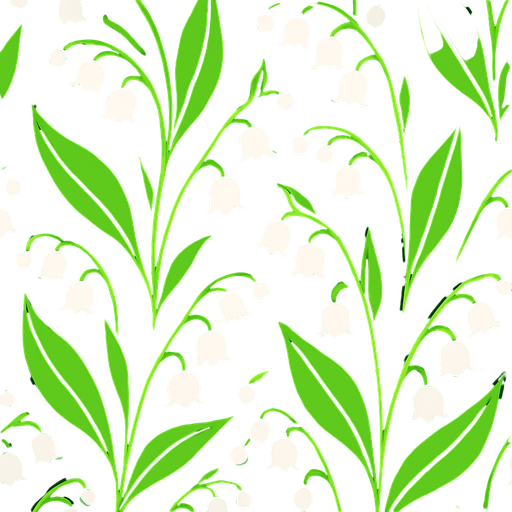 Fond d'écran muguet.
In-Game asset.  2d.  High contrast.  No shadows