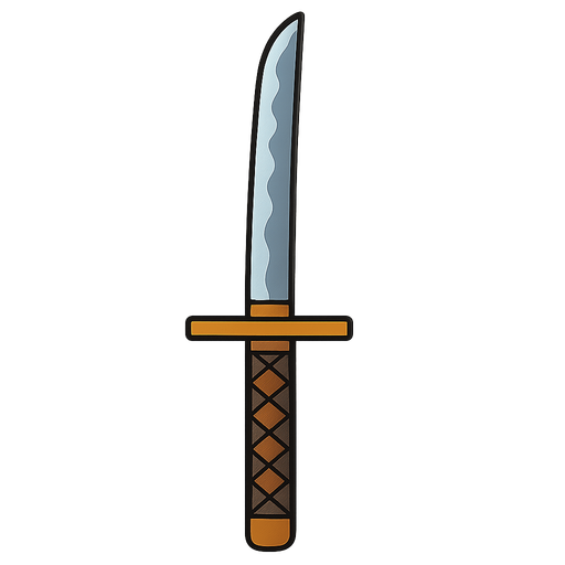 katana. No background. Transparent background. Blank background. No shadows. 2d. In-Game asset. flat