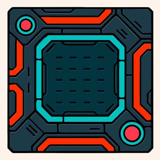 piso futurista.
In-Game asset.  2d.  High contrast.  No shadows