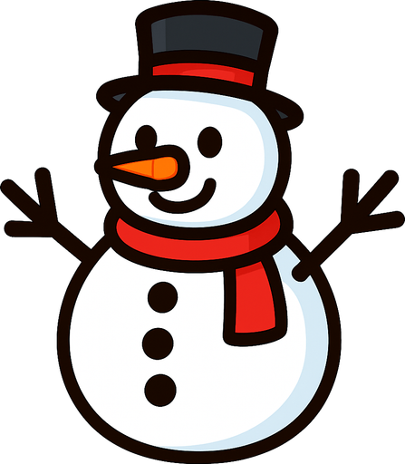 muñeco de nieve.
In-Game asset.  2d.  High contrast.  No shadows