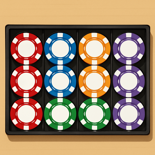 Looking straight down from above so you can see the faces of the chips in the rack. Just the edges.