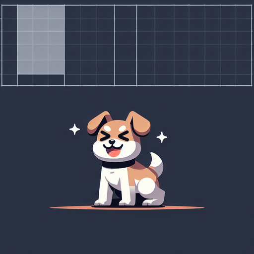 dog smile.
Single Game Texture. In-Game asset. 2d. Blank background. High contrast. No shadows.