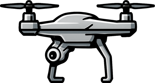 drone side view drone. Silver Color.
In-Game asset.  2d.  High contrast.  No shadows