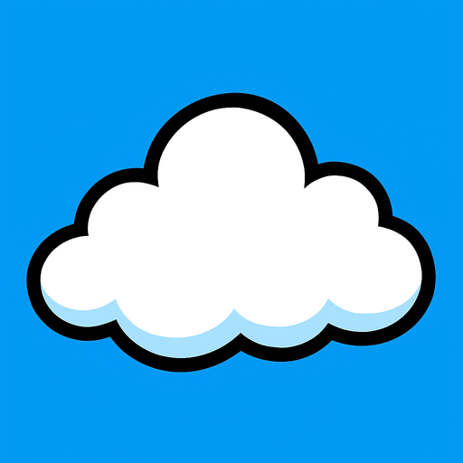 cloud.
In-Game asset.  2d.  High contrast.  No shadows