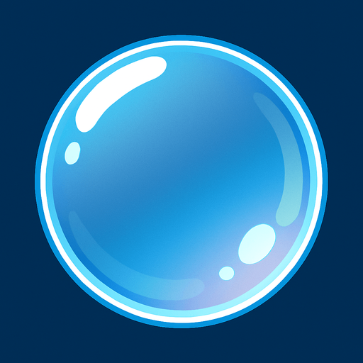 transparent bubble.
In-Game asset.  2d.  High contrast.  No shadows