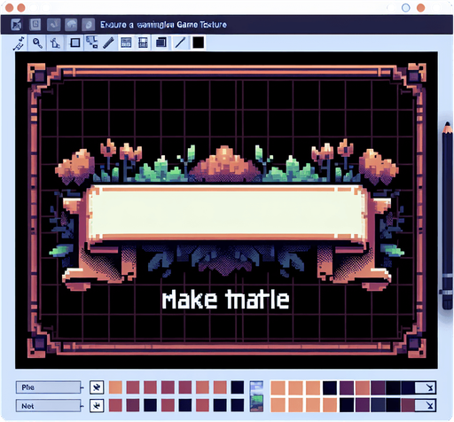 pixel art of an empty title banner.
Single Game Texture. In-Game asset. 2d. Blank background. High contrast. No shadows.