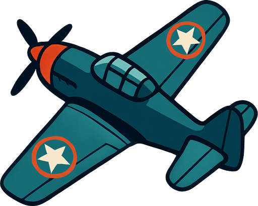 warplane.
In-Game asset.  2d.  High contrast.  No shadows