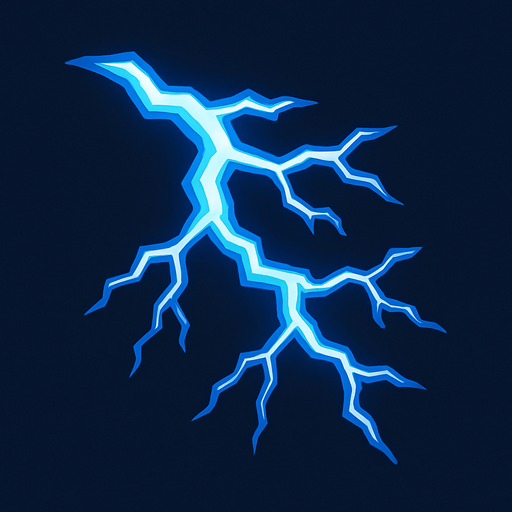 Lightning.
In-Game asset.  2d.  High contrast.  No shadows